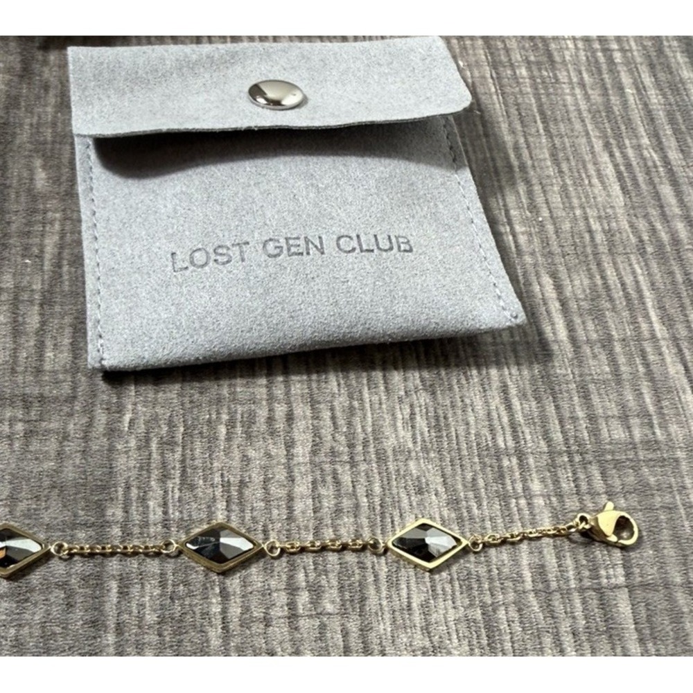 Lost Gen Club Gold Plated Diamond Shaped Bracelet Chain